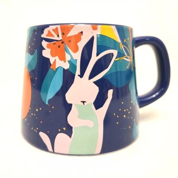 Starbucks Easter Spring 2021 Blue Bunny Ceramic Coffee Mug 14 Oz - Picture 7 of 11